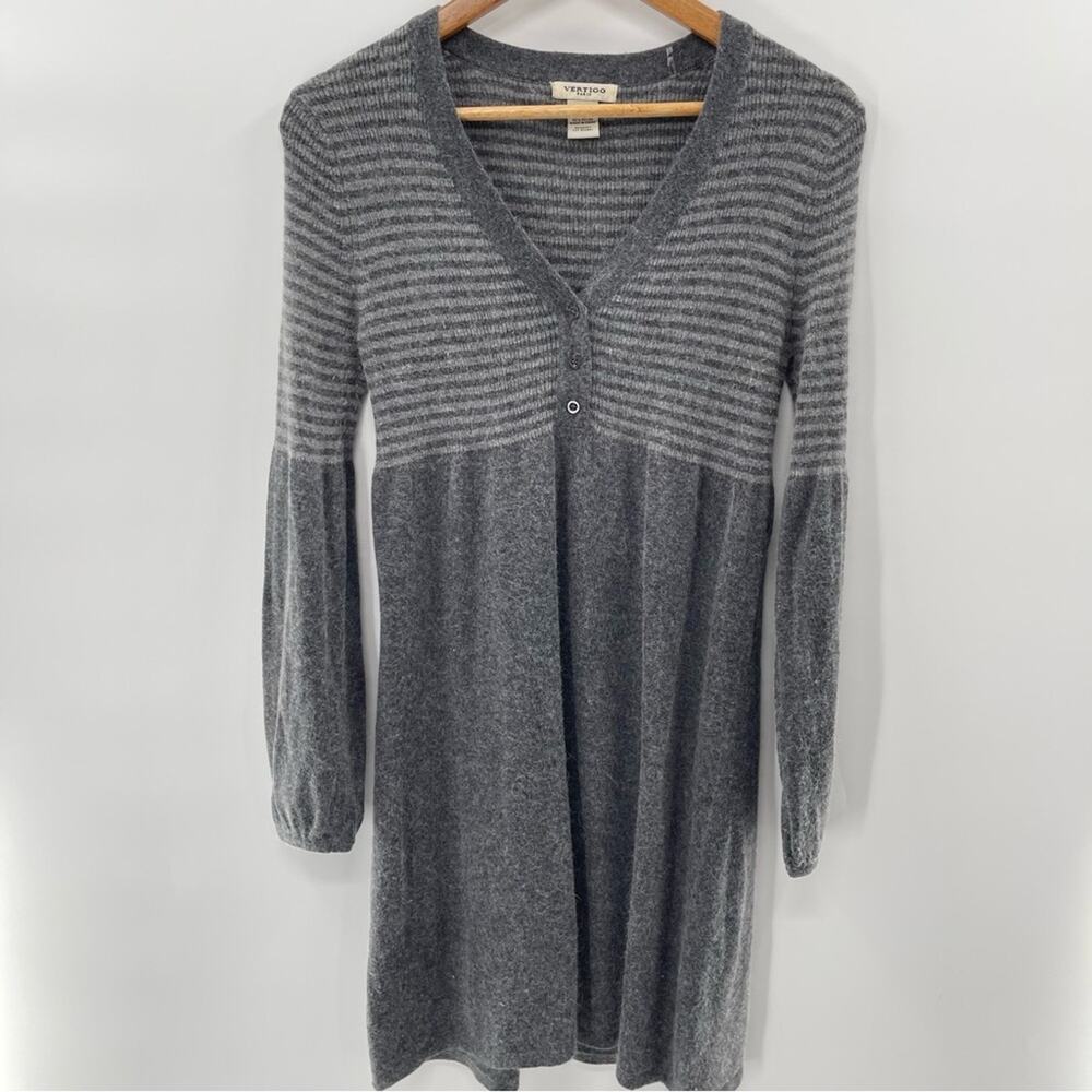 Vertigo Paris Angora Wool Blend Pullover Y2K Style Tunic Babydoll Dress Medium